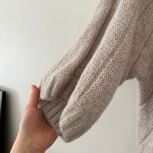 Ba&sh Rhinestone Embellished Button Shoulder Sweater Cream 2 - Picture 5 of 10